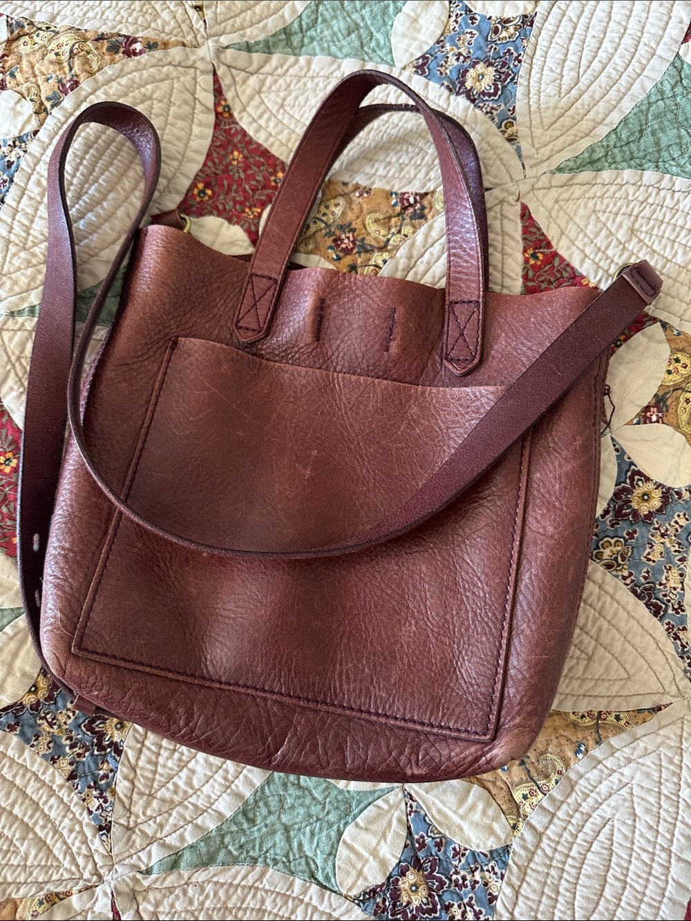 Women’s Brown Leather Tote Shoulder Bag